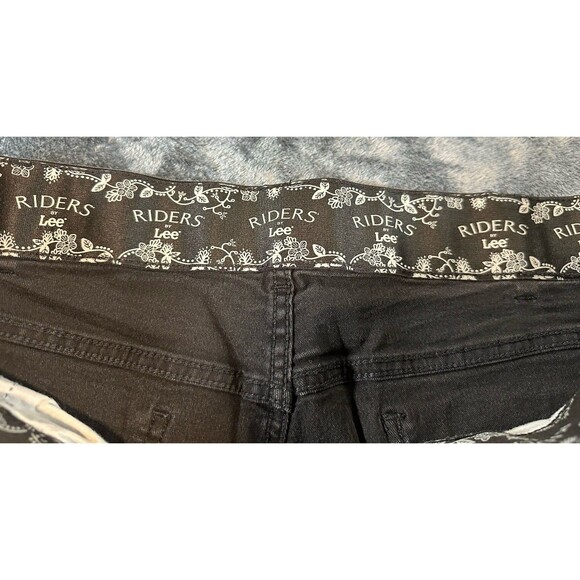 Riders by Lee Black Straight Leg Jeans Size 24 W - Picture 6 of 9